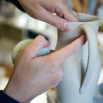 Mia Sarosi at work in her studio 2016